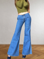 2000s low-rise bell-bottom jeans