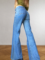 2000s low-rise bell-bottom jeans