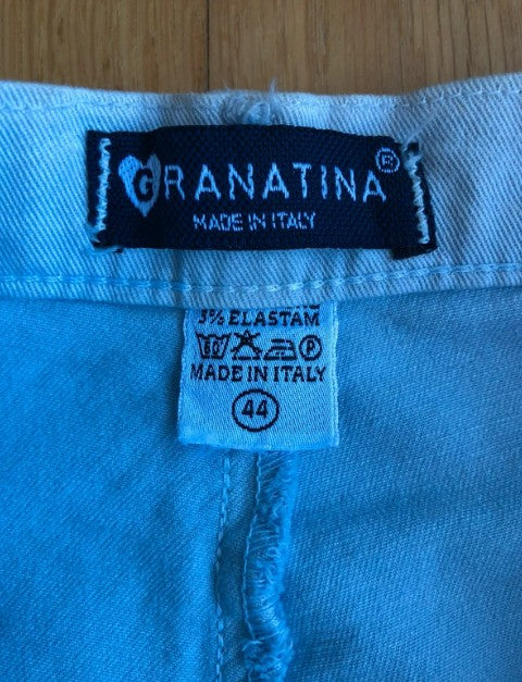 2000s blue flared tie-dye trousers