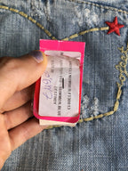 Light-wash 10 FEET Y2K low-rise jeans