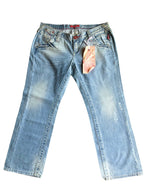 Light-wash 10 FEET Y2K low-rise jeans